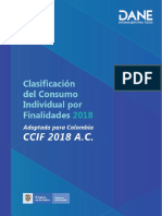 Clasificación Del Consumo Individual Por Finalidades 2018 Adaptada para Colombia (CCIF 2018 A.c.)