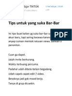 Tips Untuk Yang Suka Bar-bar