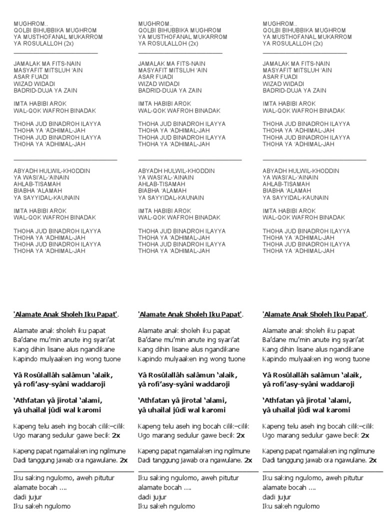 Lirik Mughrom | PDF