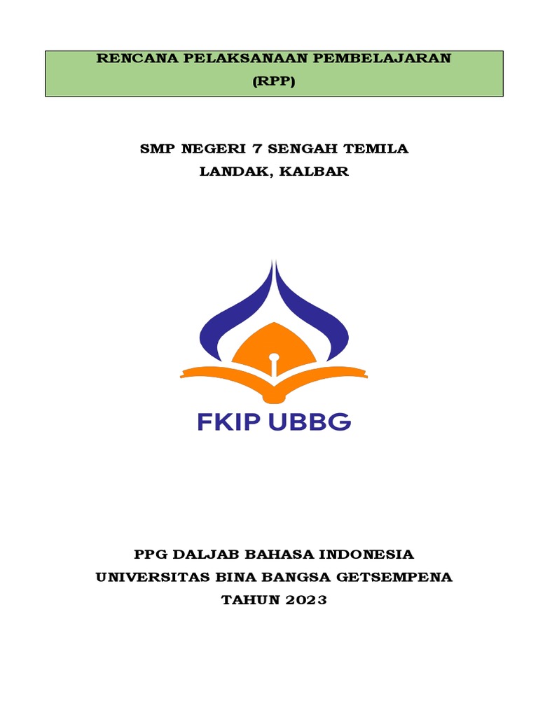 RPP (UKIN) - KRISPINA EDA ANGGELIKA, S.Pd. | PDF | Karier & Perkembangan