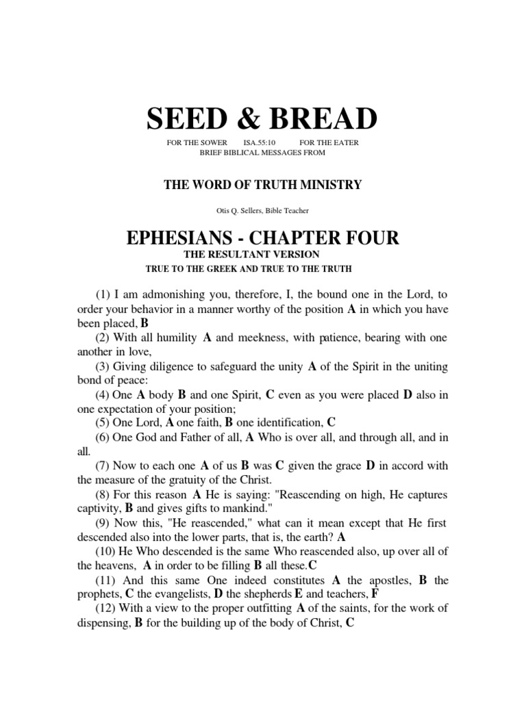 SB061 - EPHESIANS Chapter 4 | PDF | Paul The Apostle | Jesus
