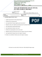 Soal PTS Kls 7 Semester 2