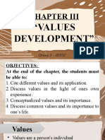 Chapter III Values