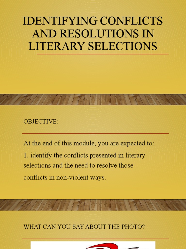 Identifying Conflicts and Resolutions in Literary Selections | PDF