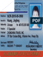 AEP Card - Huang Jinfeng