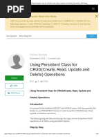 Using Persistent Class For CRUD (Create, Read, Update and Delete) Operations