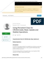 Using Persistent Class For CRUD (Create, Read, Update and Delete) Operations