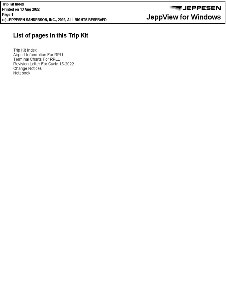 RPLL | PDF | Air Traffic Control | Instrument Flight Rules