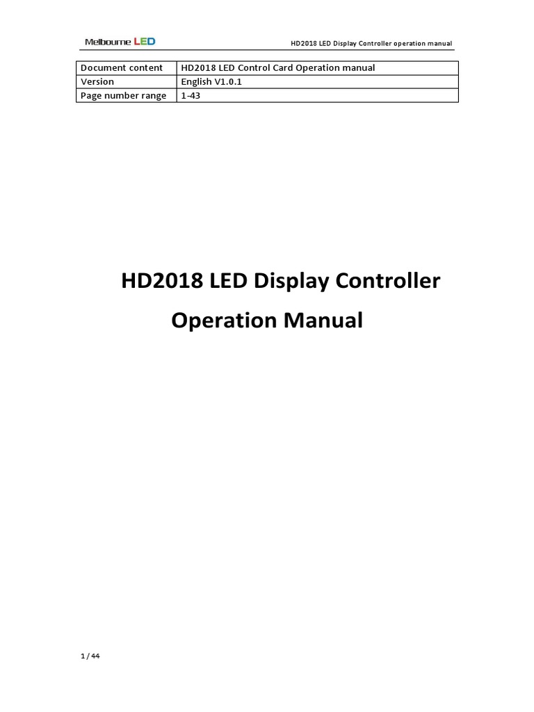 HD2018 Operation Manual V1.0.1 | PDF | Wi Fi | Computer Network