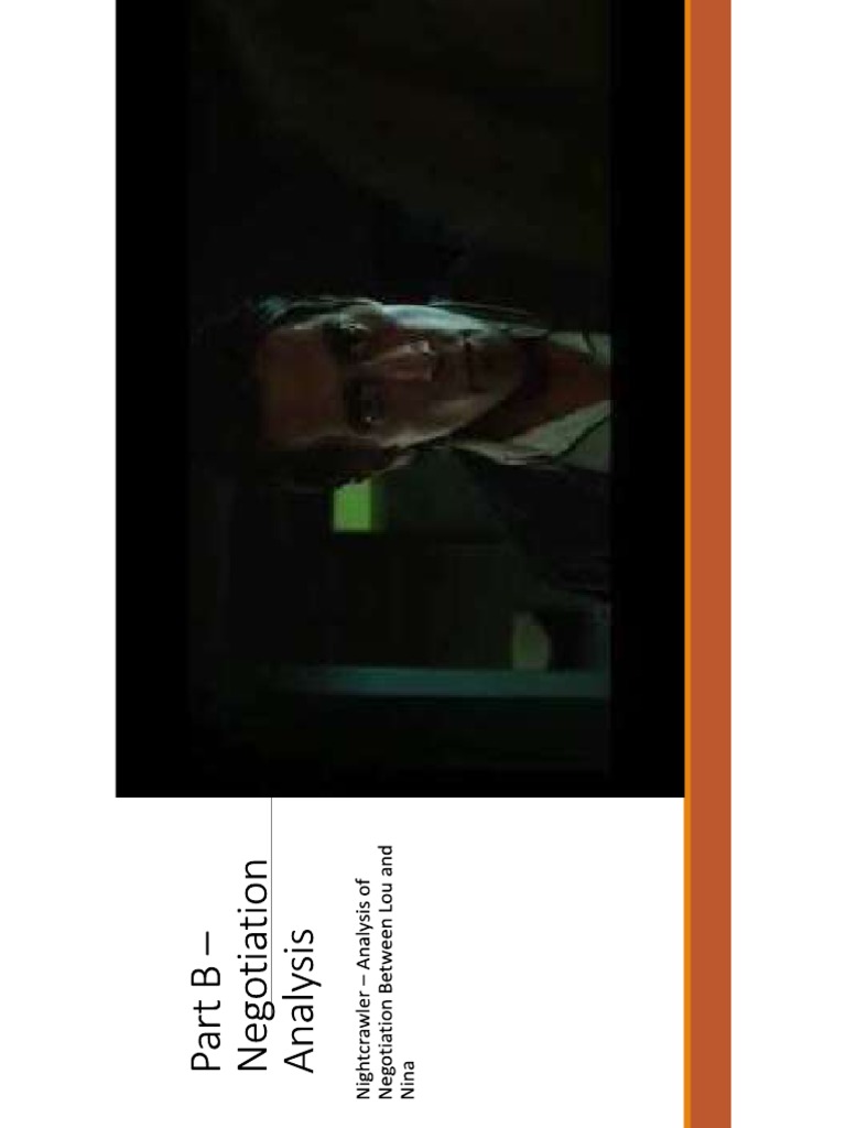 Nightcrawler - Analysis of Negotiation Between Lou and Nina | PDF