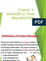 Cpe 520 - Chapter 2 - Manager and Team Organization