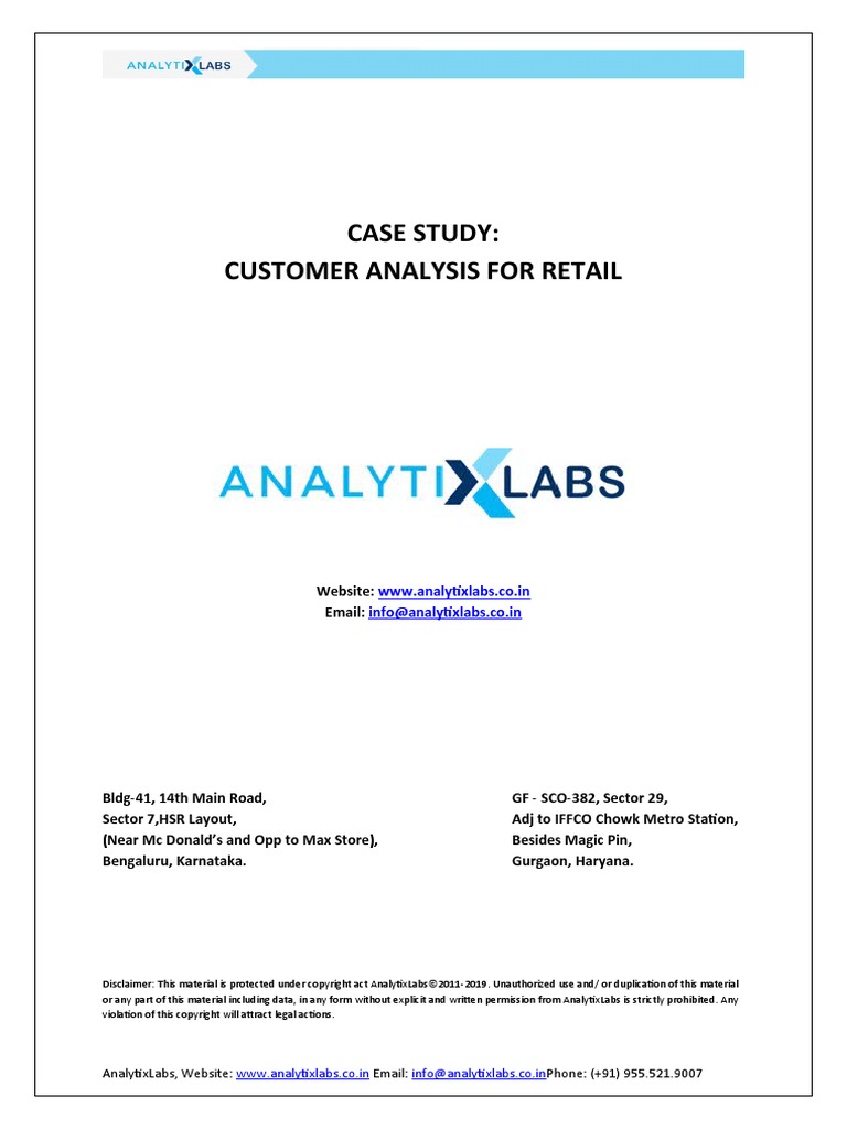 retail case study with solution