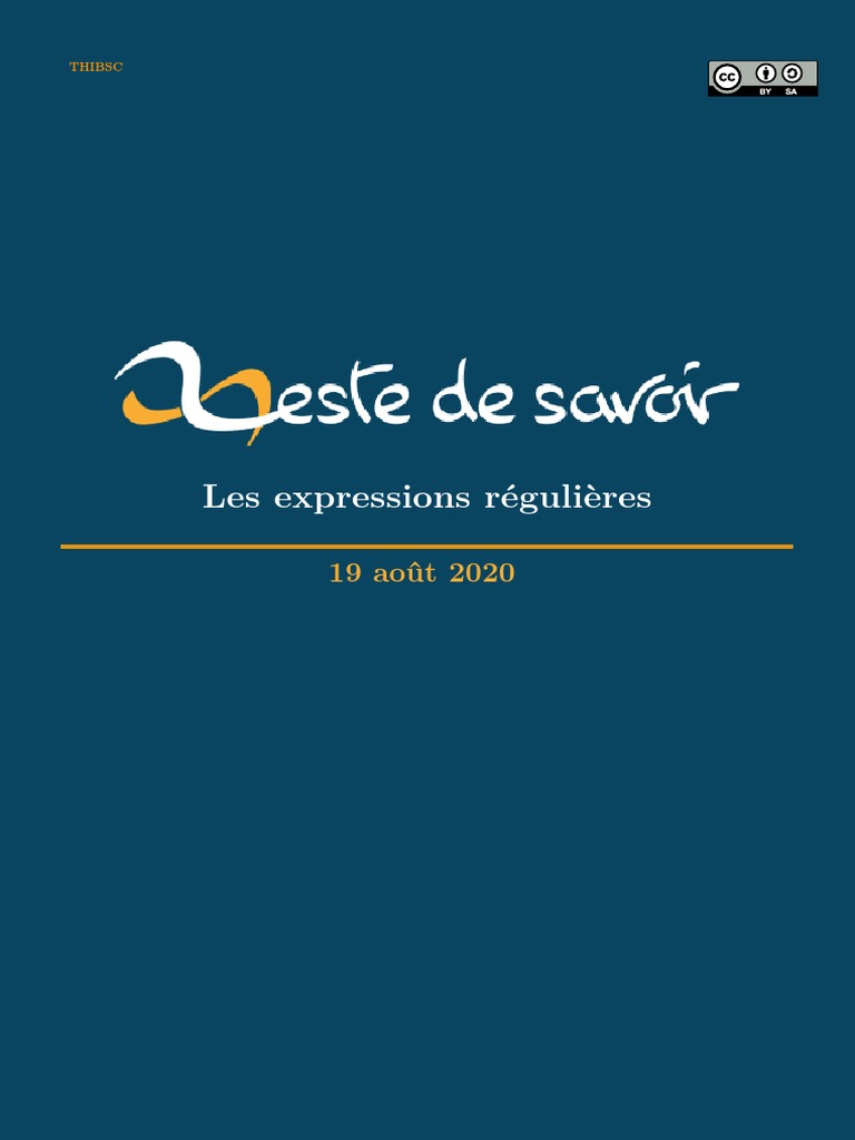 Introduction aux expressions régulières | PDF | Expression régulière ...