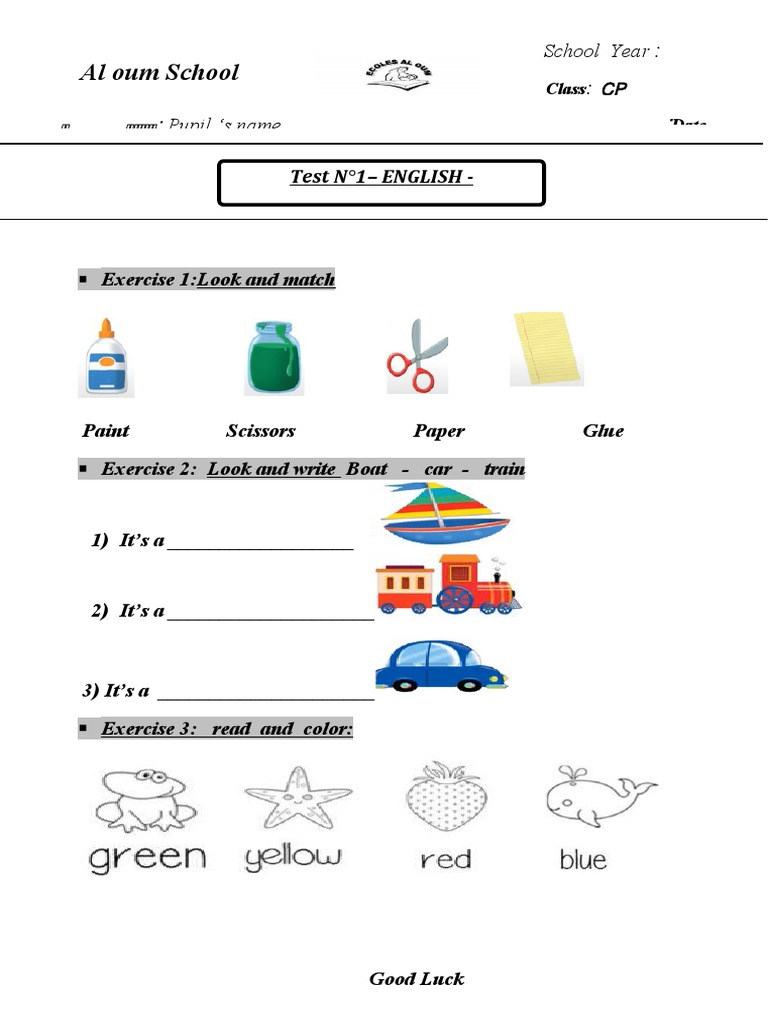 Contrôle n°1 anglais ce1 et cp(1). PDF