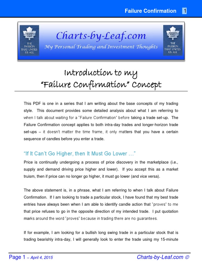 Understanding Failure Confirmation in Trading | PDF | Stocks | Economies