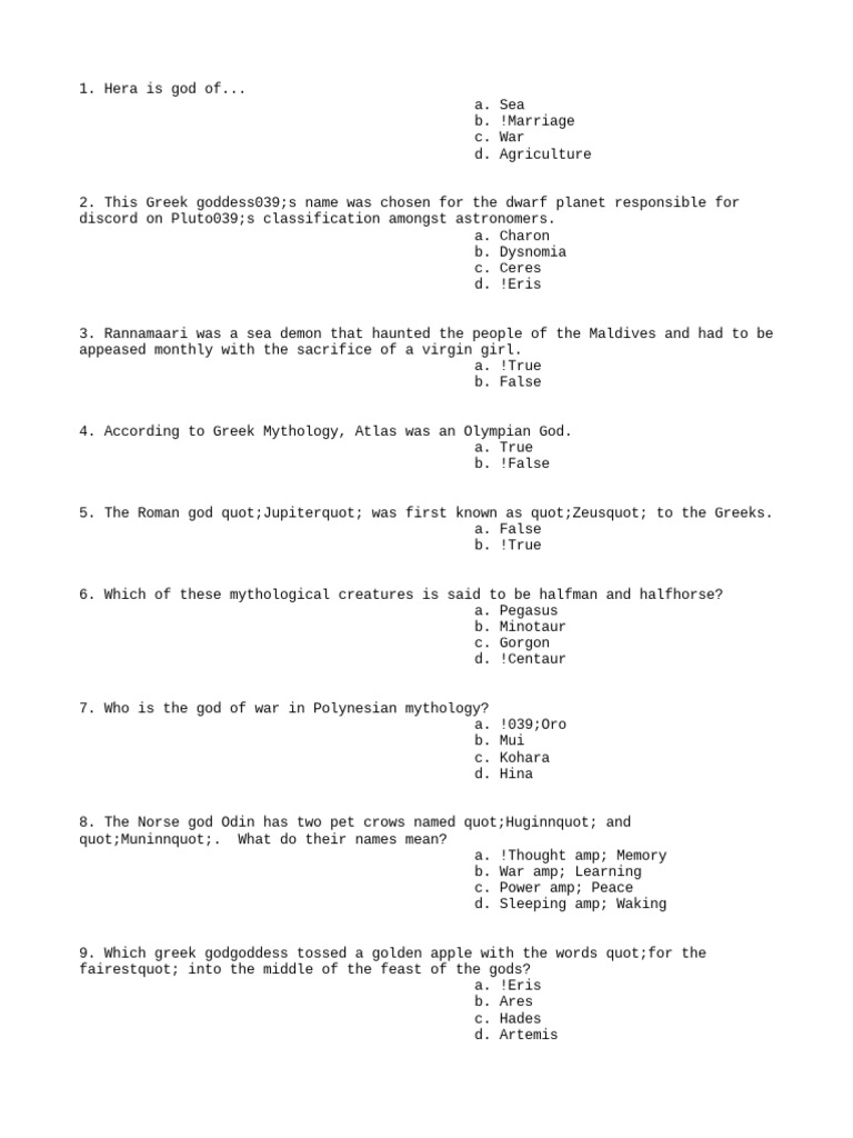Myth Directed: Myth Directed: The Ultimate Cheat Sheet - s0gz911