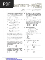 Final Year Exam Math Form 2 - Set 1 Paper 1