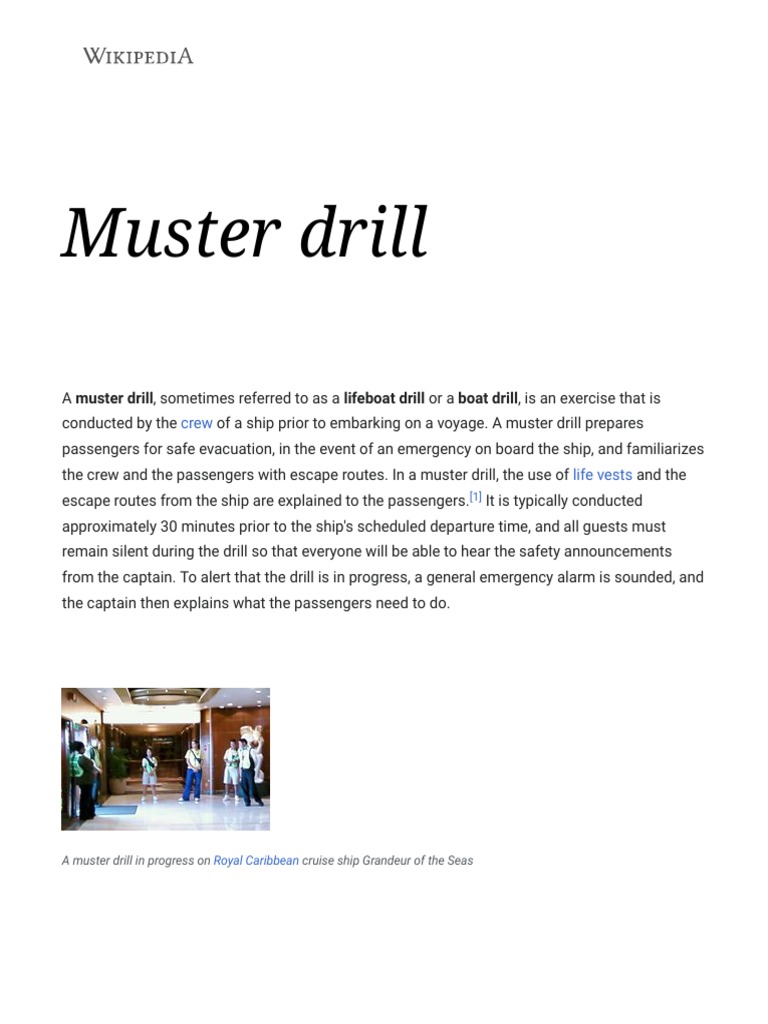 Muster drill Wikipedia PDF