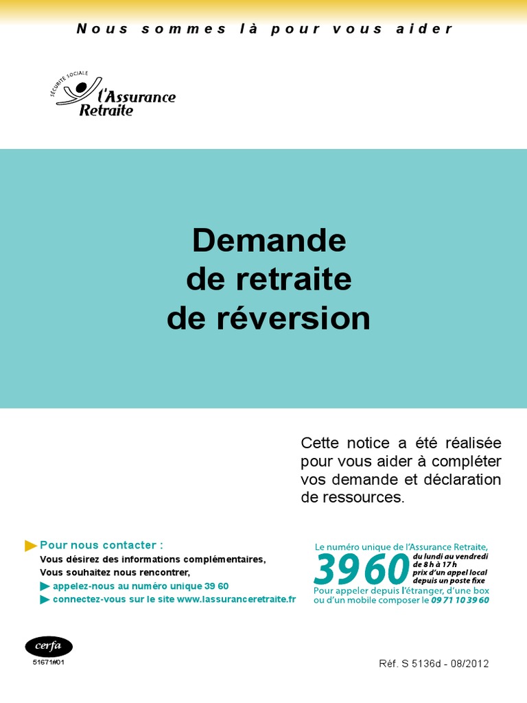 Demande de retraite de réversion simplifiée | PDF
