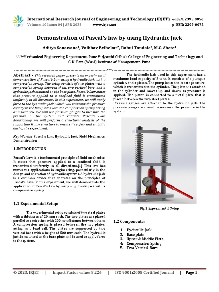 IRJET Research Paper v5 PDF Pressure Hydraulics