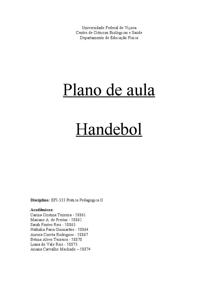 Jogos Lúdicos de Handebol, PDF, Esportes