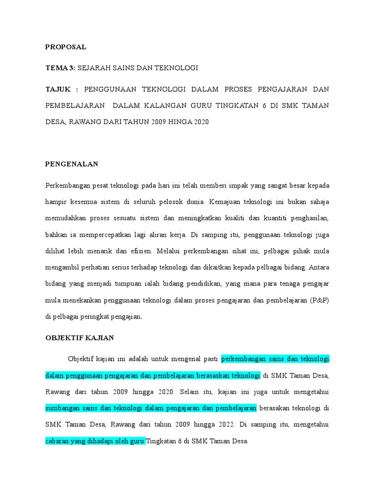 Proposal KK Sej by Felly | PDF | Karier & Perkembangan