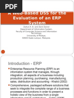 Evalution of ERP