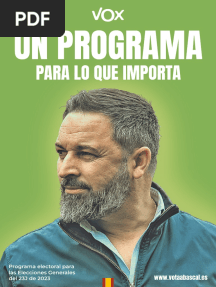 Programa Electoral de Vox