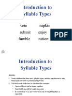 Syllable Types