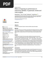 Effects of Tapering On Performance in Endurance at