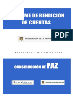 Informe Acciones Cumplimiento Acuerdo de Paz 2022