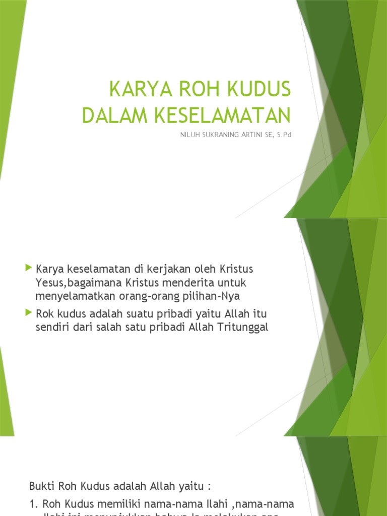 Karya Roh Kudus Dalam Keselamatan | PDF