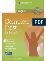 @complete First For Schools. WB With Answers - 2014, Printed