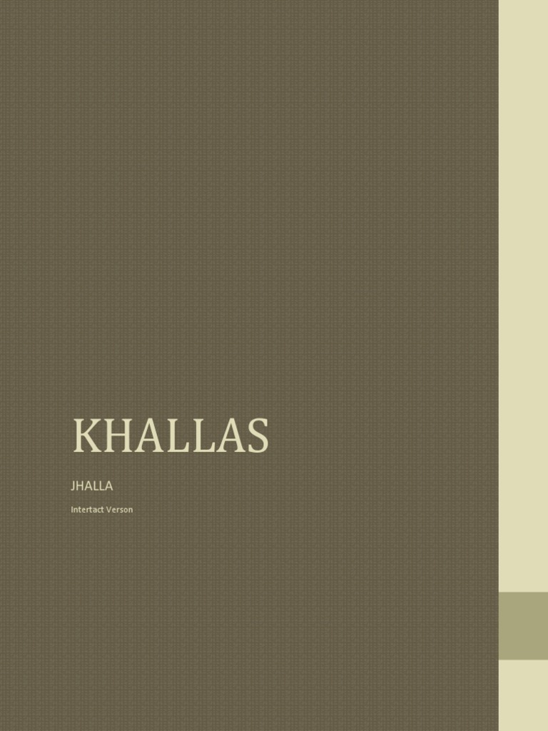Khallas: Jhalla | PDF