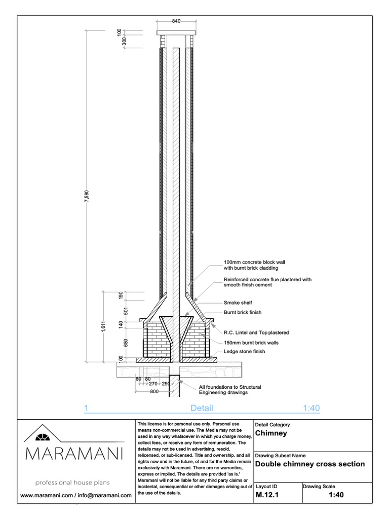 M.12.1 Double Chimney Cross Section | PDF