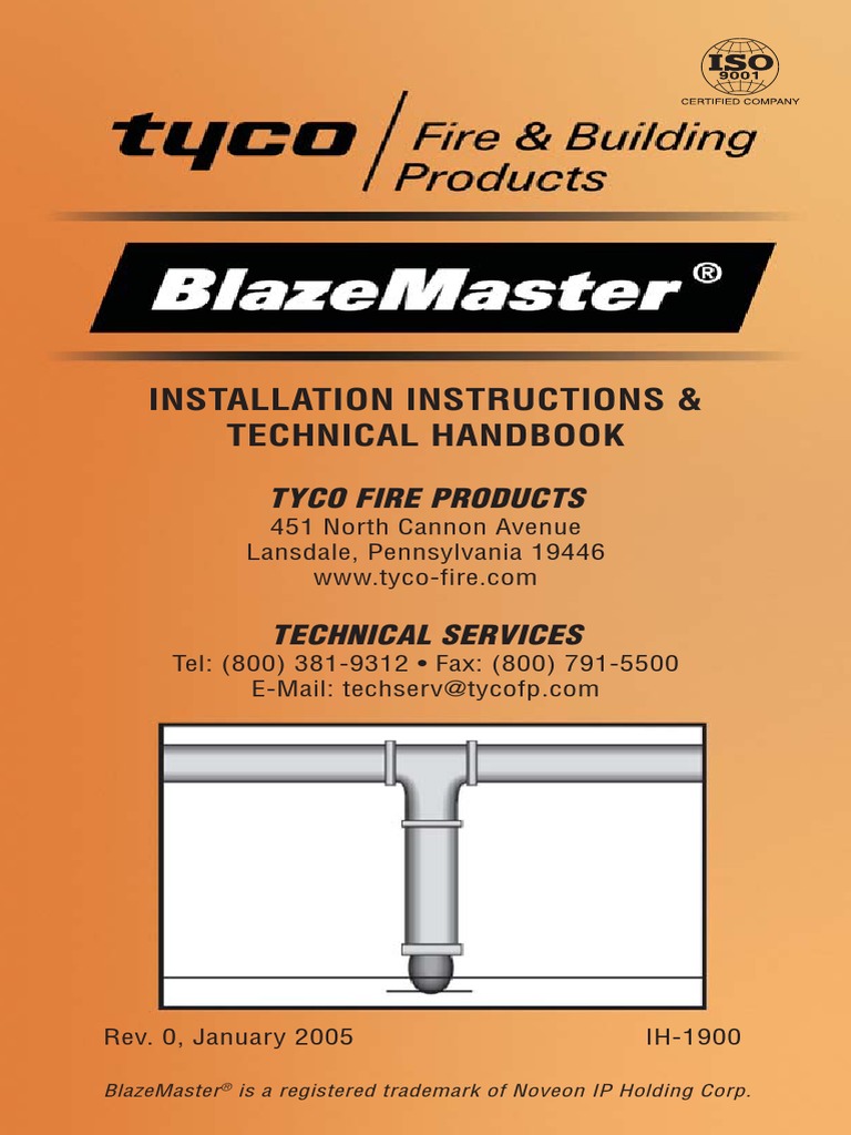 Tyco BlazeMaster Download Free PDF Fire Sprinkler System Pipe