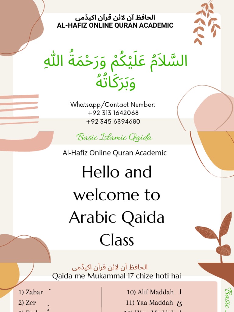 Basic Arabic Qaida edited | PDF