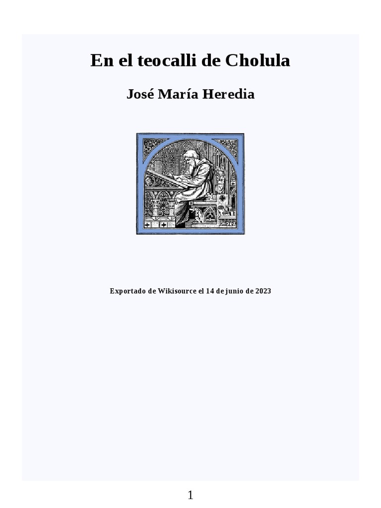 En El Teocalli de Cholula | PDF | Cielo