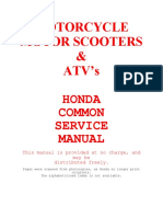 Honda Common Service Manual MOTORCYCLES