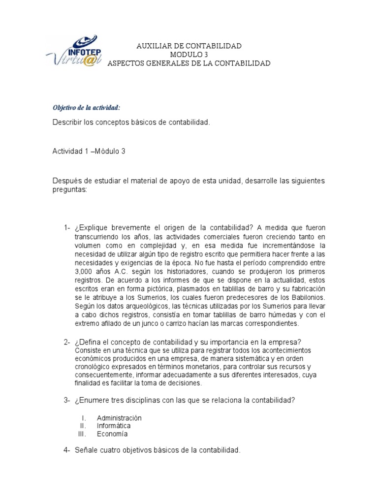 Actividad 1, Módulo 3 | PDF