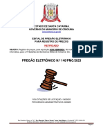Pregão Eletrônico N.º 148/Pmc/2023: Estado de Santa Catarina Governo Do Município de Criciúma