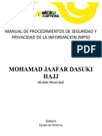 Manual de Procedimientos de Seguridad y Privacidad de La Información (MPSI)