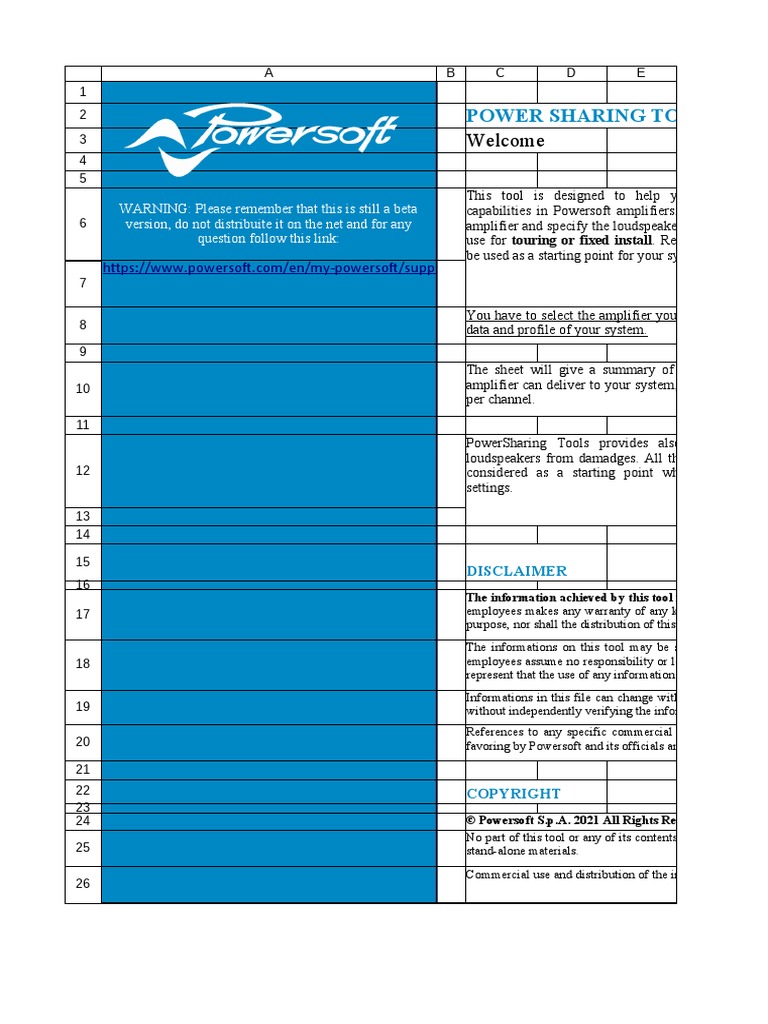 Power Sharing Tool v4.7 | PDF