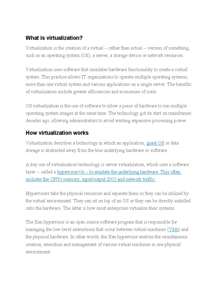 Virtualization in Cloud Computing | PDF | Virtualization | Operating System