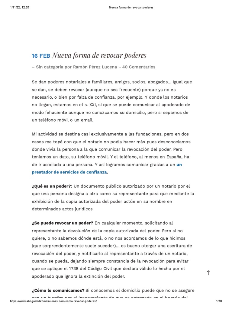 Nueva Forma de Revocar Poderes PDF