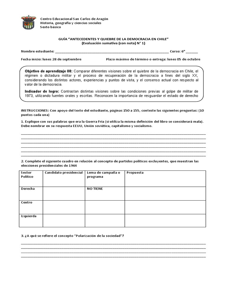 Quiebre de la Democracia en Chile | PDF | Democracia | Ideologías políticas