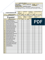 Lista de Cotejo 4 A 13