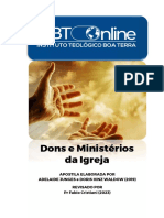 Dons e Ministérios na Igreja
