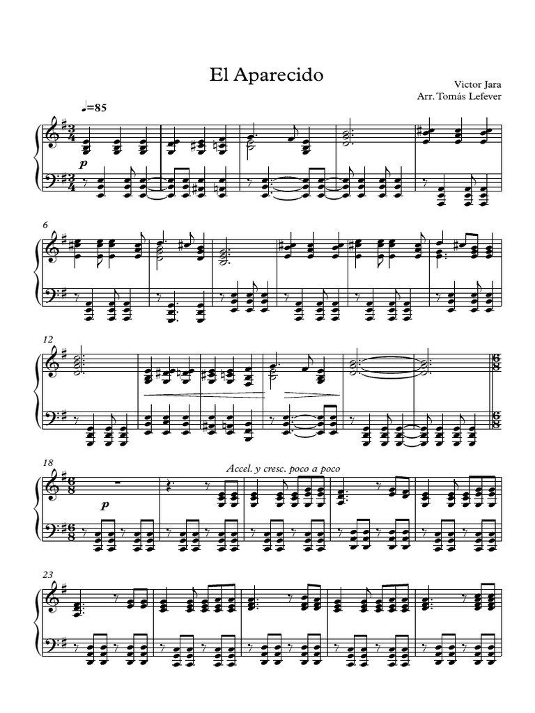 El Aparecido Partitura Completa PDF