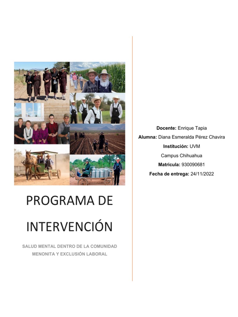 Programa de intervencion | PDF | Discriminación | Sociedad